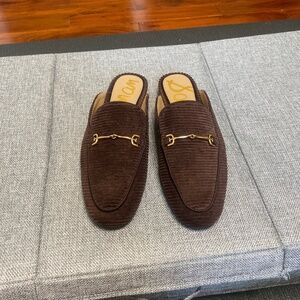 Sam Edelman Linnie Bit Mule Brown Corduroy Size 7.5